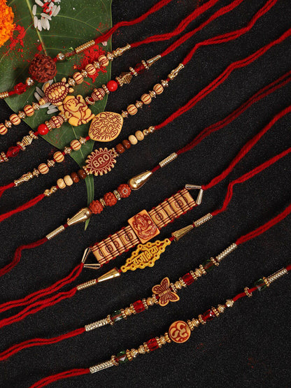 Anouk Set Of 10 Beaded Rakhi