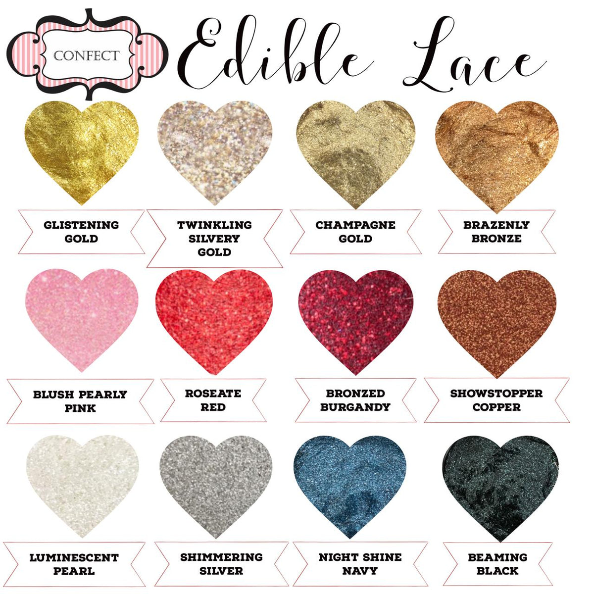 Confect Glistening Gold | Edible Lace