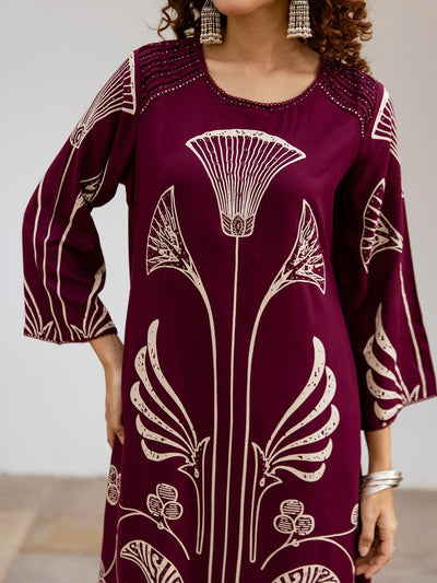 Indyancart SN Women's Printed Straight Kurta & Palazzo