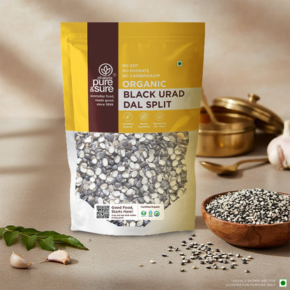 Pure & Sure Organic Black Urad Dal Split