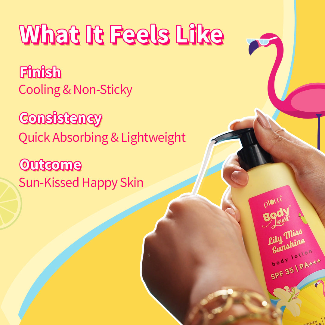 Plum Goodness Lily Miss Sunshine Sunscreen Body Lotion SPF 35 PA+++ by BodyLovin'