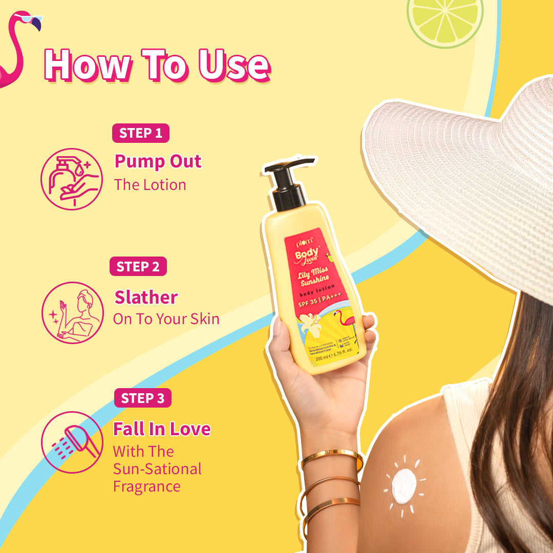 Plum Goodness Lily Miss Sunshine Sunscreen Body Lotion SPF 35 PA+++ by BodyLovin'
