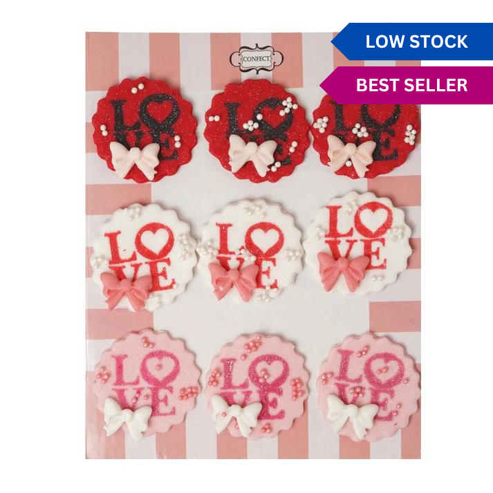 Confect Pack of 6 Valentine Cake & Cupcake Topper 01