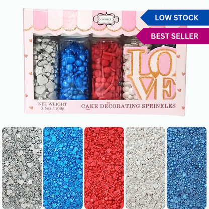Confect Mix Red, White & Blue Sprinkles | Marvelous Mix Patriotic Sprinkles