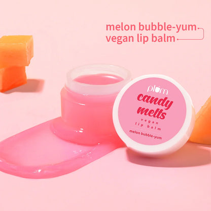 Plum Goodness Candy Melts Vegan Lip Balm Melon Bubble-Yum