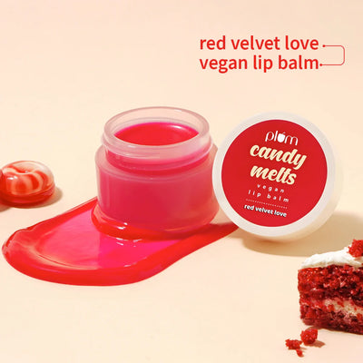 Plum Goodness Candy Melts Vegan Lip Balm Red Velvet Love