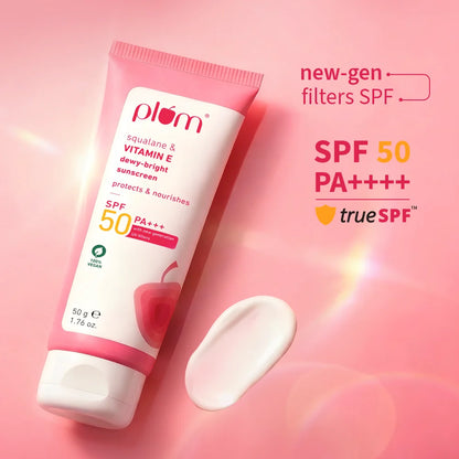 Plum Goodness Squalane & Vitamin E Dewy-Bright Sunscreen SPF 50 PA+++