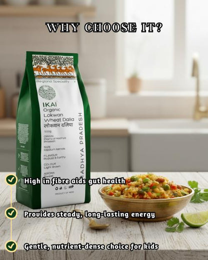 IKAI Organic Lokwan Wheat Dalia