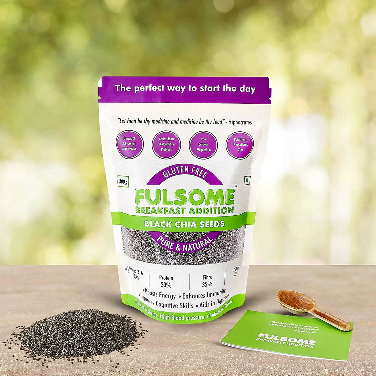 Fulsome Premium Raw Black Chia Seeds