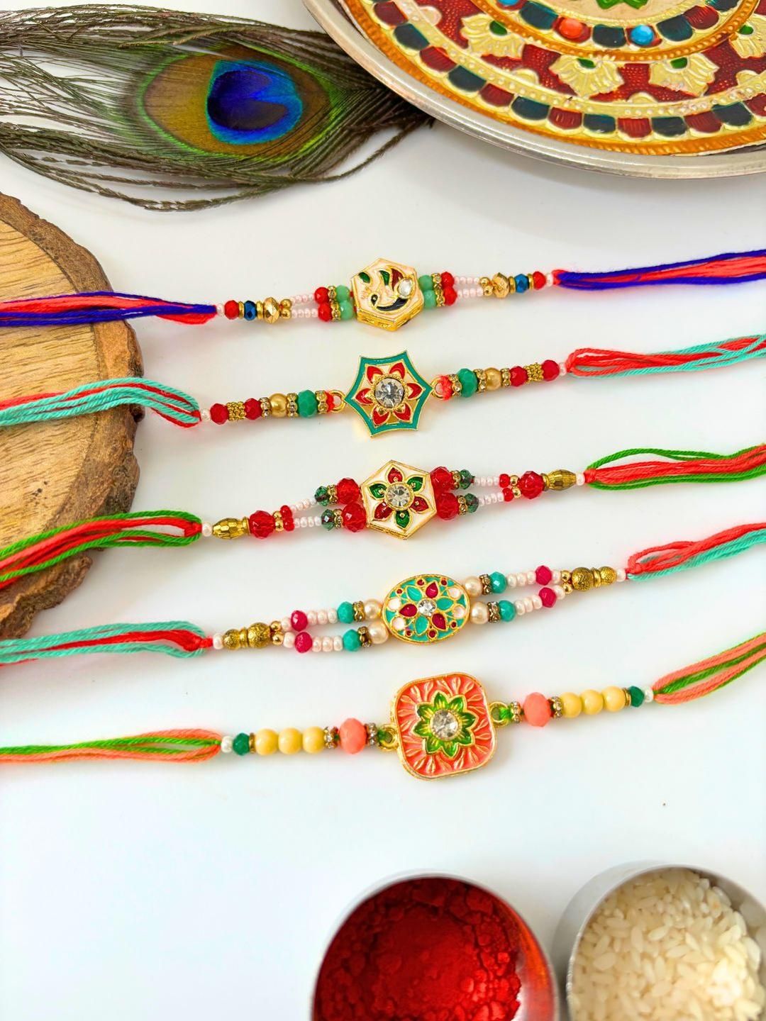 Anouk pack of 5 Wraparound Rakhi