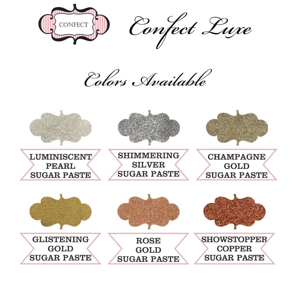 Confect 6 Shades of Metallic Sugar Paste