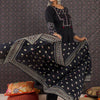 Dhiyona IE Women Ethnic Motifs Embroidered Regular Thread Work Pure Cotton Kurta with Trousers & With Dupatta
