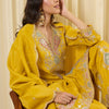 Indyancart IE Women Ethnic Motifs Embroidered Regular Sequinned Kurta with Palazzos & With Dupatta