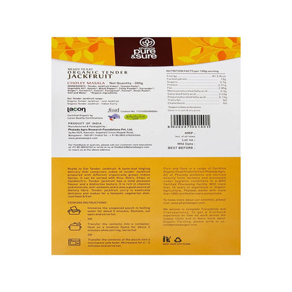 Pure & Sure Ready To Eat Organic Tender Jackfruit Choley Masala