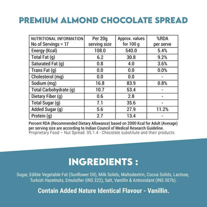 Happilo Premium Chocolate Almond Spread