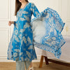 Dhiyona IE Women Floral Printed Regular Pure Cotton Kurta with Palazzos & With Dupatta