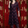 Dhiyona IE Women Floral Printed Regular Thread Work Pure Cotton Kurta with Trousers