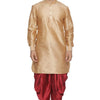 Men's Gold Silk Blend Pathani Kurta and Dhoti Set