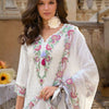 Indyancart IE Women Floral Embroidered Regular Thread Work Pure Cotton Kurta with Trousers & With Dupatta