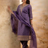 Dhiyona VV Women's Kurta and Pant Sets Chanderi Silk Blend