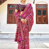 Women's Soft Silk Pink Woven Design Designer Saree With Blouse Piece