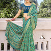 Women's Soft Silk Blue Woven Design Designer Saree With Blouse Piece