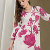Indyancart IE Floral Printed V-Neck Tunic & Trousers