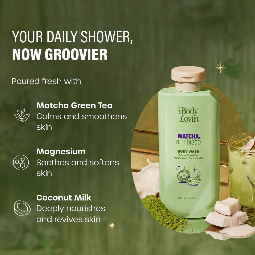 Plum Goodness Matcha, But Disco Body Wash by BodyLovin'
