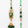 Dhiyona Set Of 2 Green Artificial Beads Traditional Bhaiya Bhabhi Rakhi With Roli Chawal