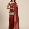 Dhiyona GR Women's Meera Maroon Silk Blend Saree
