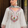 Dhiyona IE Women Floral Embroidered Regular Thread Work Kurta with Trousers & With Dupatta