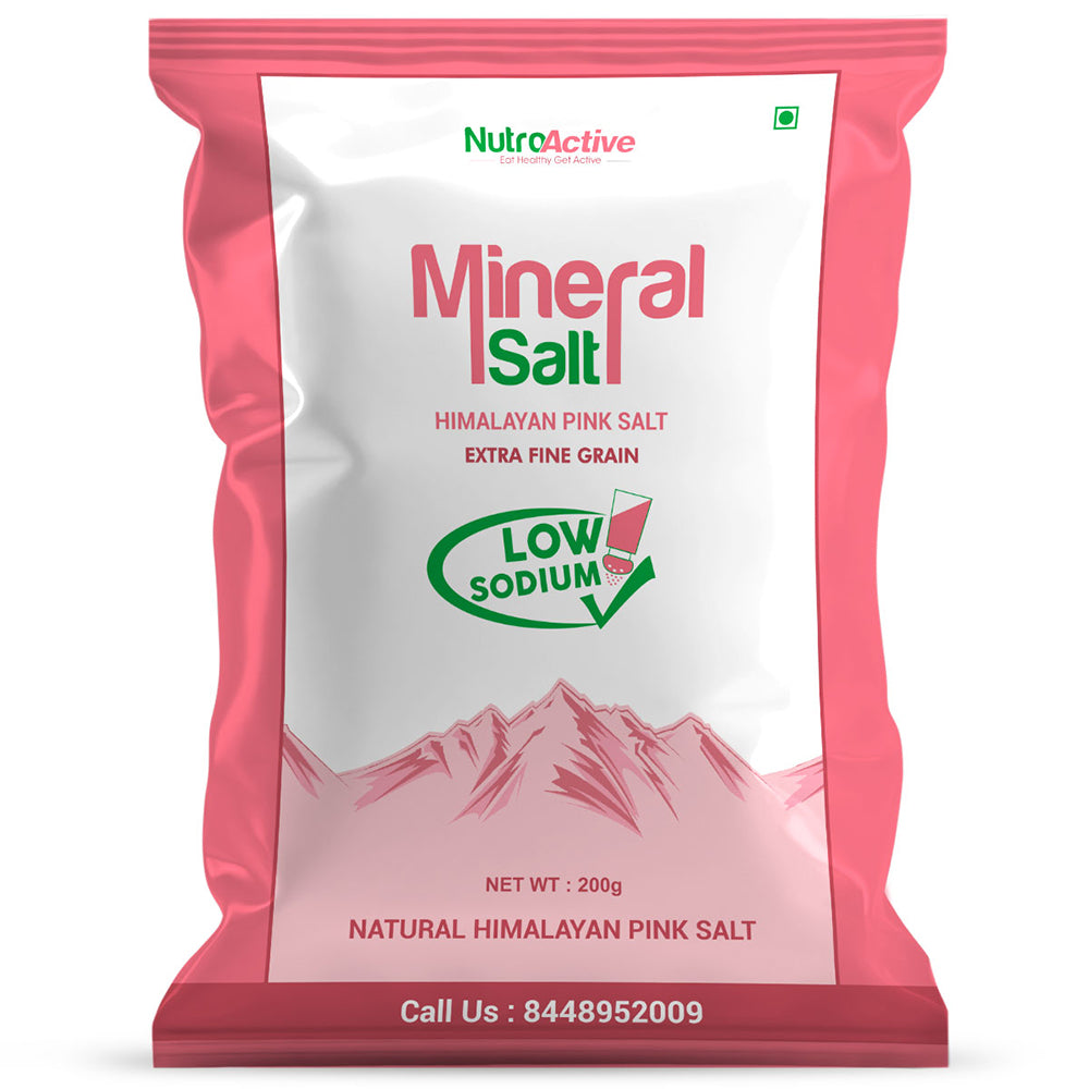 NutroActive Mineral Salt Low Sodium Himalayan Pink Salt - Indyancart