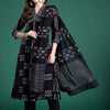 Dhiyona IE Women Printed Regular Thread Work Pure Cotton Kurta with Trousers & With Dupatta