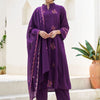 Dhiyona IE Floral Embroidered Thread Work Pure Cotton A-Line Kurta With Trousers & Dupatta