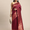 Dhiyona GR Women's Monalisa Plum Wine Silk Blend Saree
