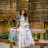 Dhiyona GR Women's Ming Blue Muga Cotton Saree