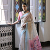 Dhiyona GR Women's Niza Firozi Muga Cotton Saree