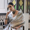 Dhiyona GR Women's Niza Grey Muga Cotton Saree