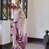 Dhiyona GR Women's Pink Muga Cotton Ikkat Saree