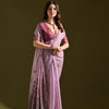 Dhiyona GR Women's Florance Lavender Muga Cotton Jamdani Saree