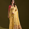 Dhiyona GR Women's Florance Beige Muga Cotton Jamdani Saree