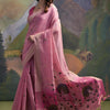 Dhiyona GR Women's Pink Woven Muga Silk Saree