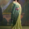 Dhiyona GR Women's Green Woven Muga Silk Saree