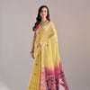 Dhiyona GR Women's Jissa Yellow Muga Cotton Pichwai Saree