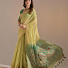 Dhiyona GR Women's Jissa Green Muga Cotton Pichwai Saree