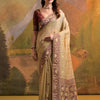 Dhiyona GR Women's Nargis Beige Muga Cotton Saree