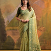 Dhiyona GR Women's Nargis Green Muga Cotton Saree