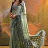 Dhiyona GR Women's Nargis Sea Green Muga Cotton Saree