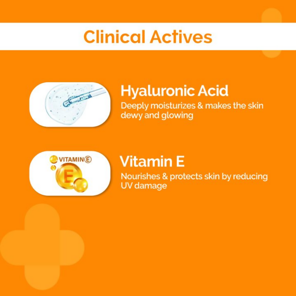 The Derma Co 1% Hyaluronic Sunscreen Aqua Gel with SPF 50 in a clear gel form, suitable for daily facial sun protection.