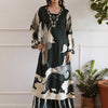 Dhiyona IE Printed Beads and Stones A-Line Kurta with Palazzos